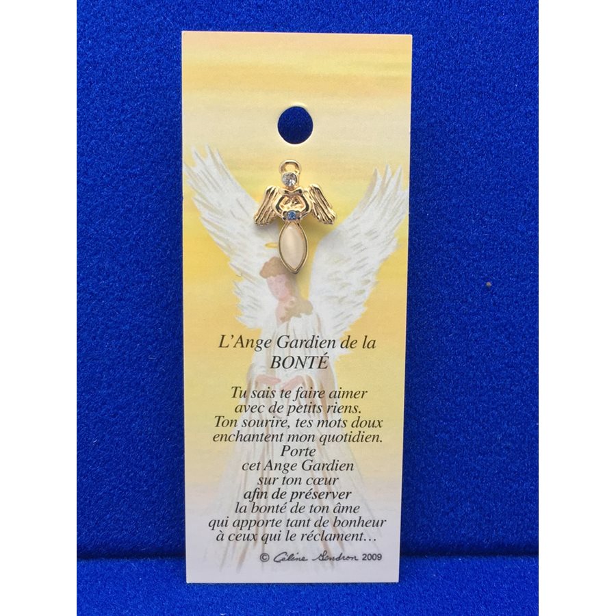 Lapel Pin Poem, Gardian Angel bonté, French / ea