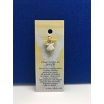 Lapel Pin Poem, Gardian Angel soucis, French  /  ea