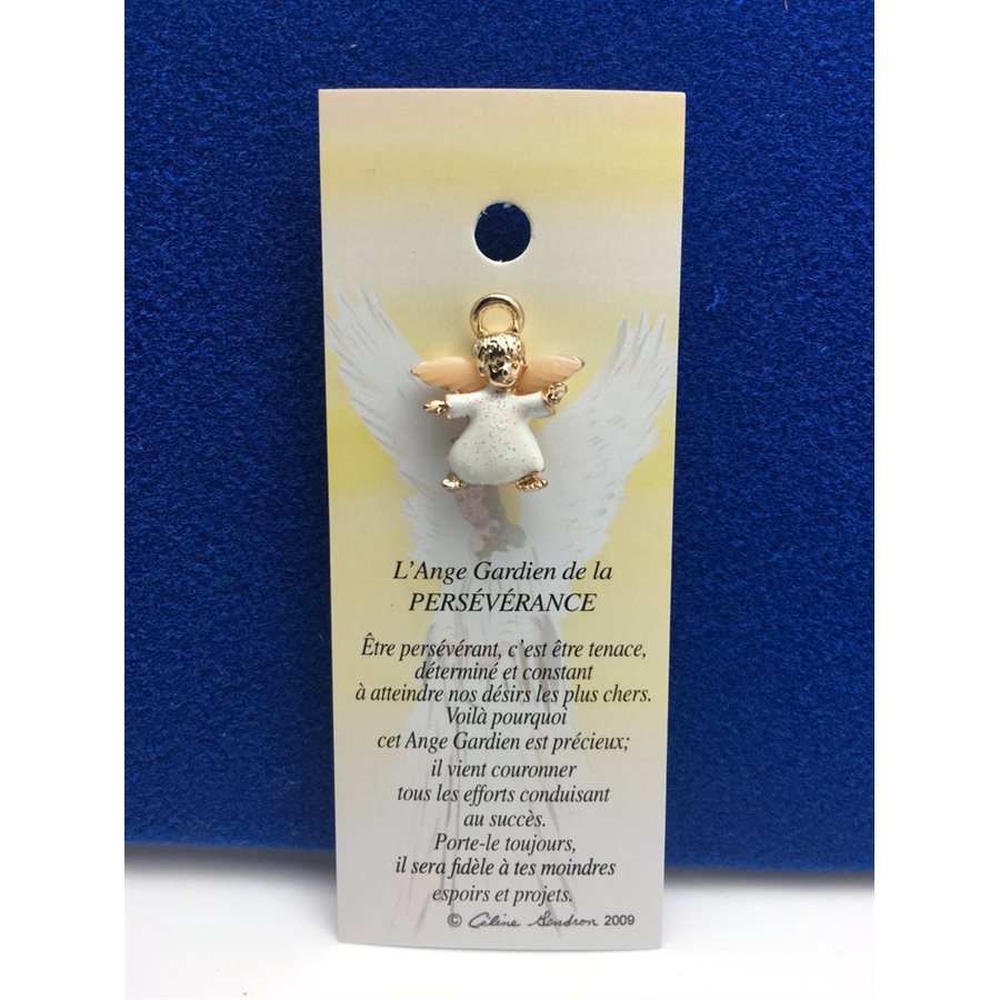 Lapel Pin Poem, Gardian Angel persévérance, French / ea