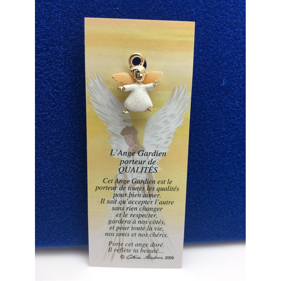 Lapel Pin Poem, Gardian Angel qualités, porteur ..French / ea