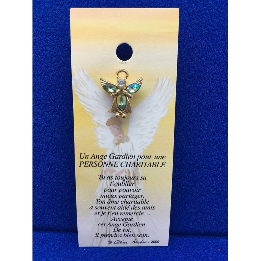 Lapel Pin Poem, Gardian Angel personne charitable, French