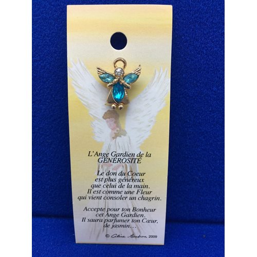 Lapel Pin Poem, Gardian Angel générosité, French / ea