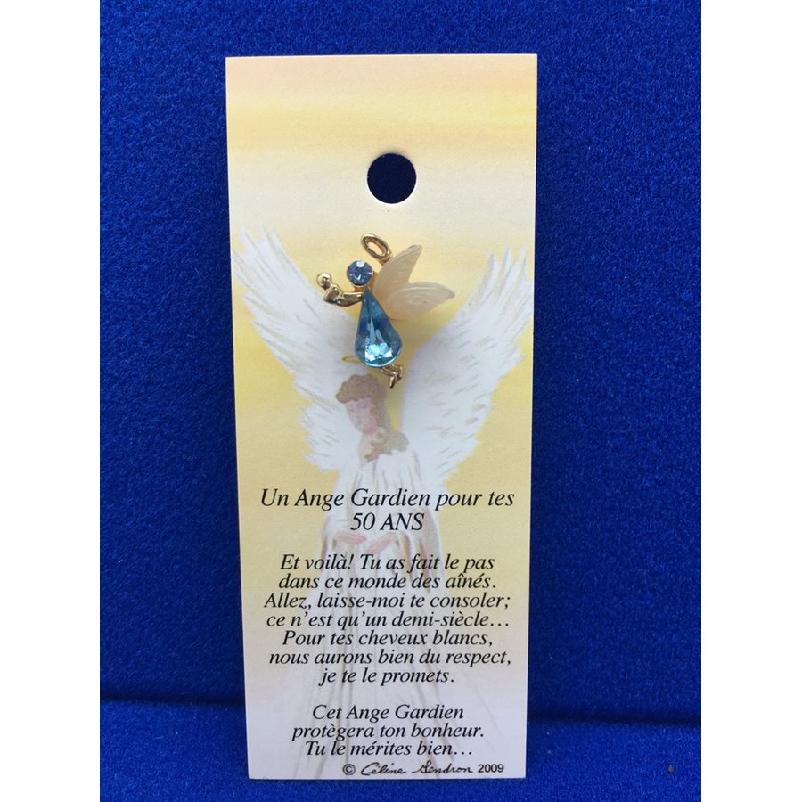 Lapel Pin Poem, Gardian Angel 50 ans, French / ea