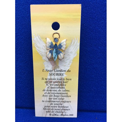 Lapel Pin Poem, Gardian Angel sourire, French / ea