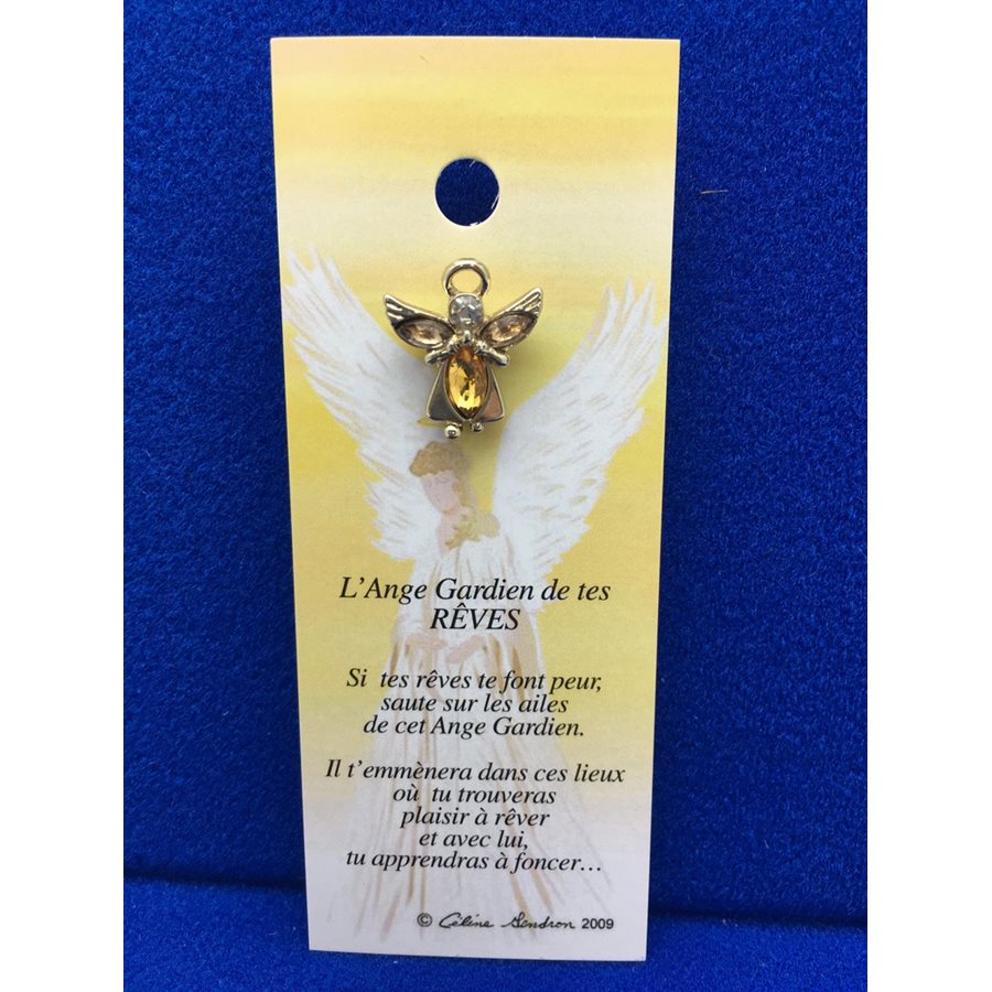 Lapel Pin Poem, Gardian Angel rêves, French / ea