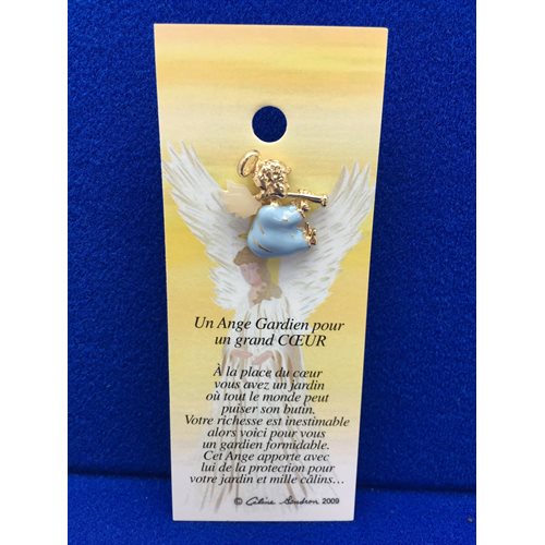 Lapel Pin Poem, Gardian Angel grands coeurs, French / ea