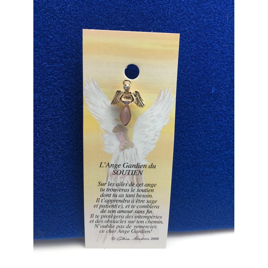 Lapel Pin Poem, Gardian Angel soutien, French / ea