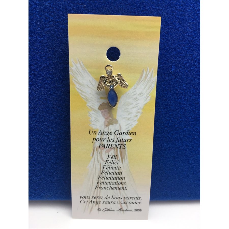 Lapel Pin Poem, Gardian Angel parents,futurs, French / ea