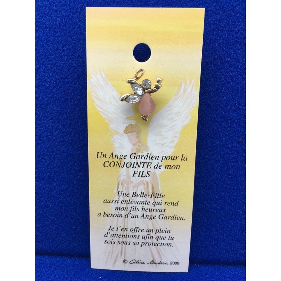 Lapel Pin Poem, Gardian Angel conjointe de mon fils, French