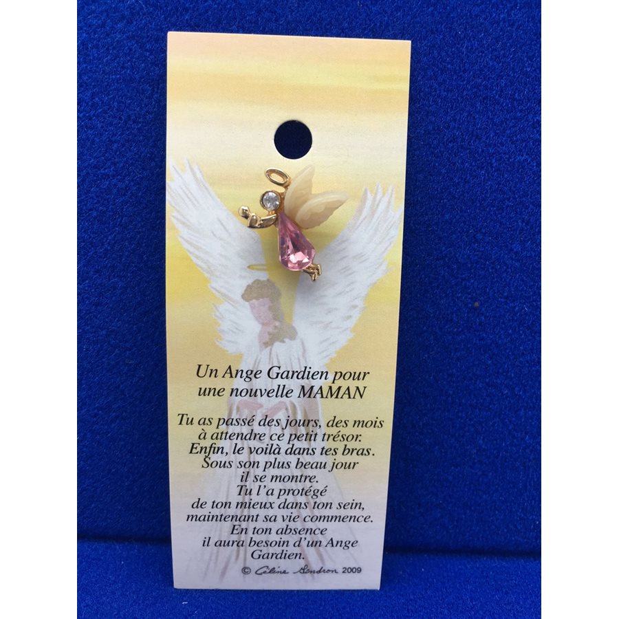 Lapel Pin Poem, Gardian Angel maman, nouvelle, French / ea