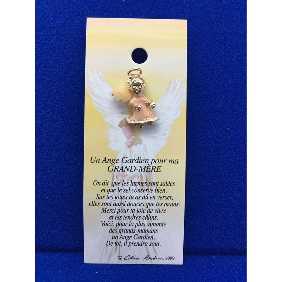 Lapel Pin Poem, Gardian Angel grand-maman, ma, French / ea