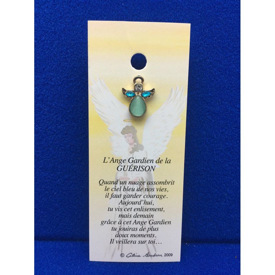 Lapel Pin Poem, Gardian Angel guérison, espoir pour, French