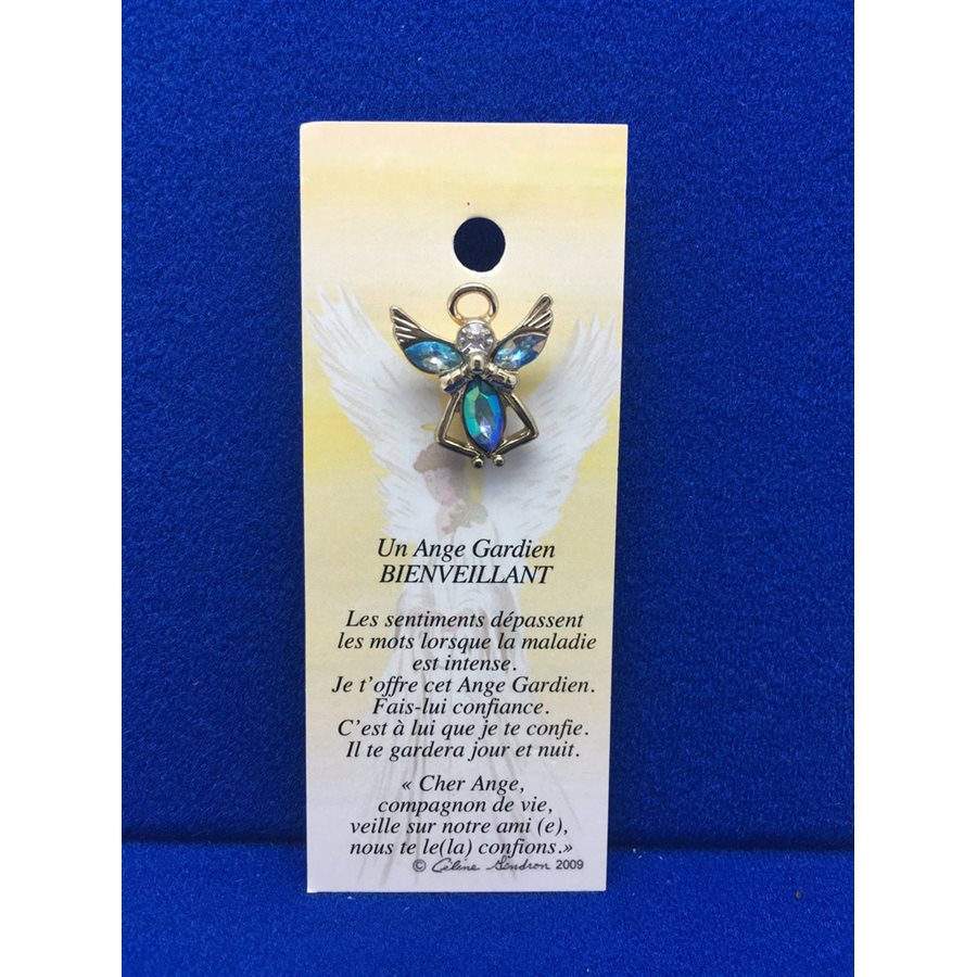 Lapel Pin Poem, Gardian Angel bienveillant, French / ea