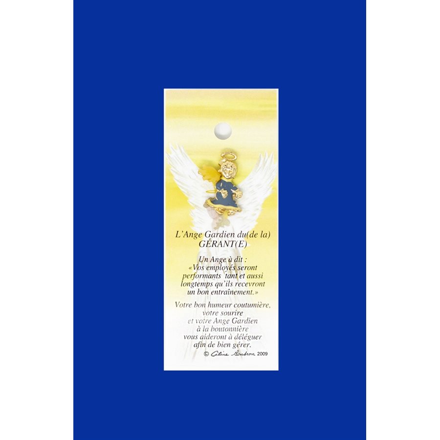 Lapel Pin Poem, Gardian Angel gérant (e), French / ea