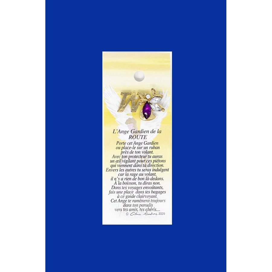 Lapel Pin Poem, Gardian Angel route, W, French / ea