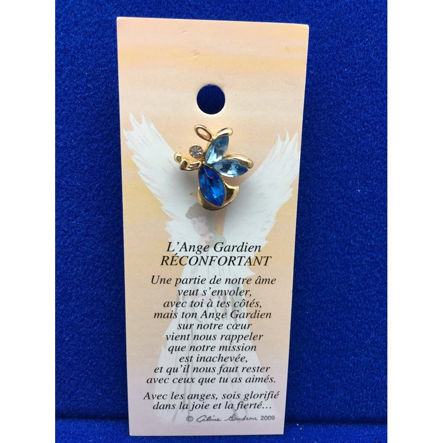 Lapel Pin Poem Gardian Angel Funeral deuil réconfort, French