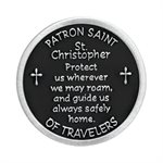 Jeton poche « St. Christopher », étain, 3 cm, Anglais / un
