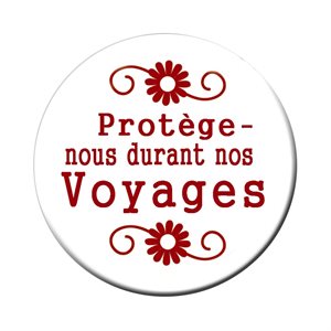 Jeton poche, «Voyage», porcelaine, 3,8 cm, Français / un