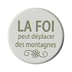 Jeton de poche, « Foi », porcelaine, 3,8 cm, Français / un