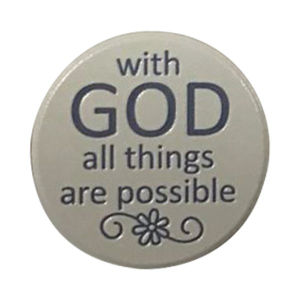 "God" Pocket Token, Porcelain, 1½", English / ea