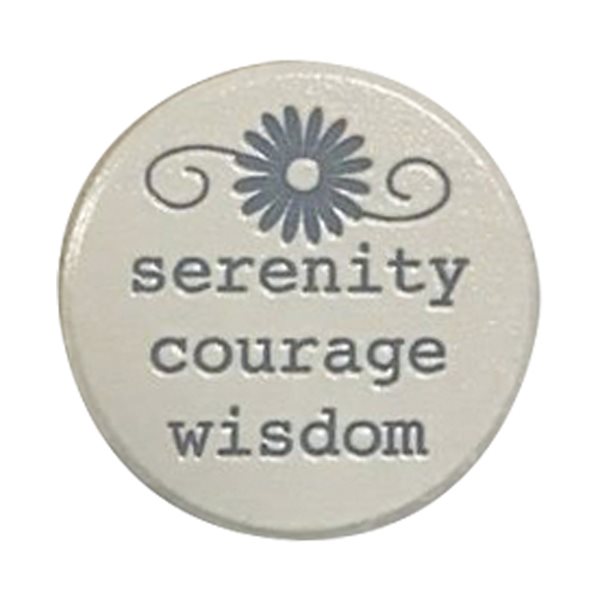 "Serenity" Pocket Token, Porcelain, 1½", English / ea