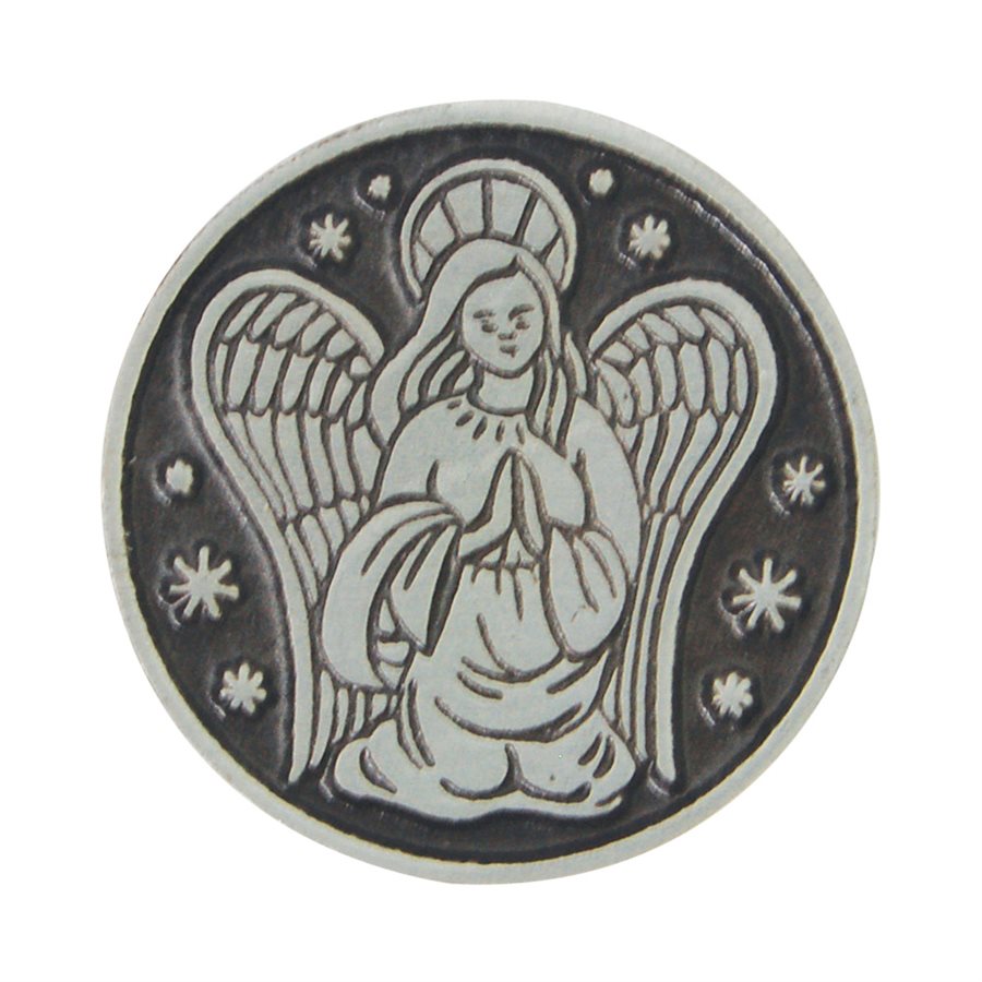 Jeton poche « Guardian Angel », étain, 3 cm, Anglais / un