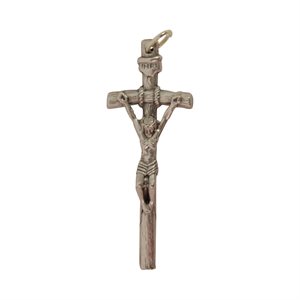 Croix « Pastorale », métal oxydé, 5 cm