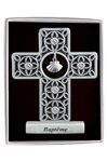 Pewter Baptism Cross, 3'', French