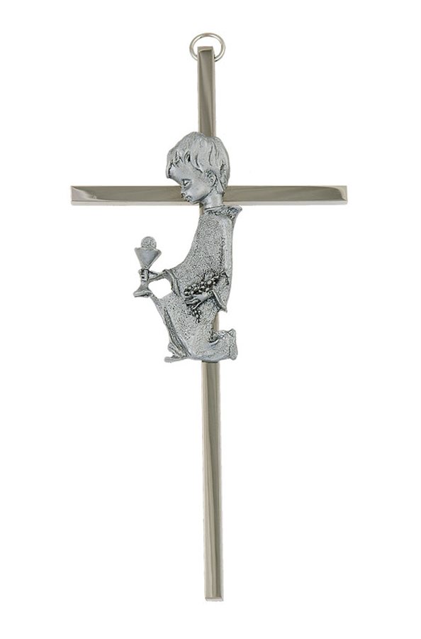 Silver Cross for Boy, 6"