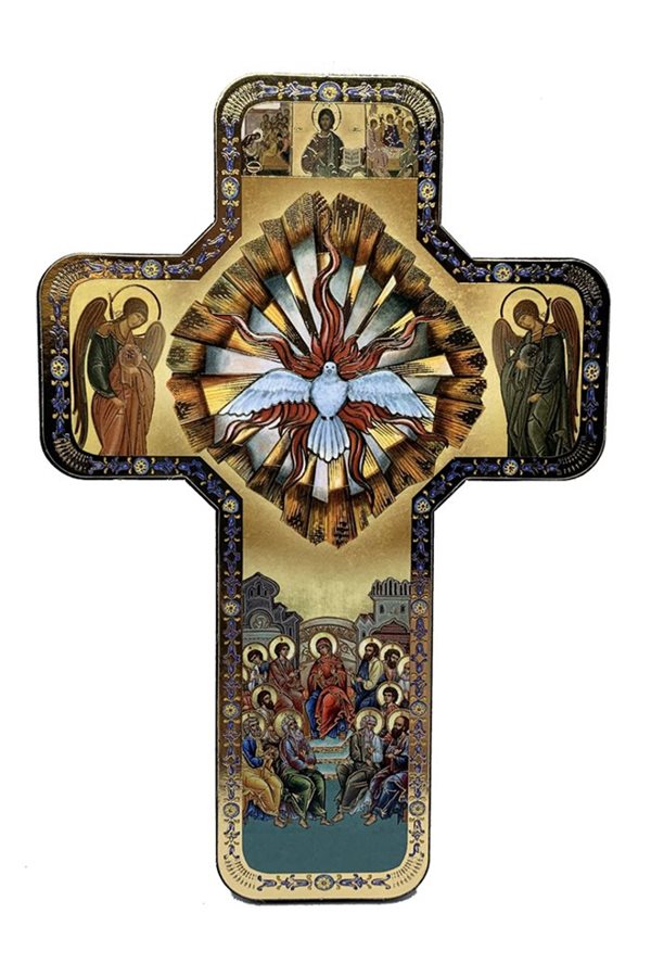 Wood Icon Cross Confirmation 12 x 18 cm