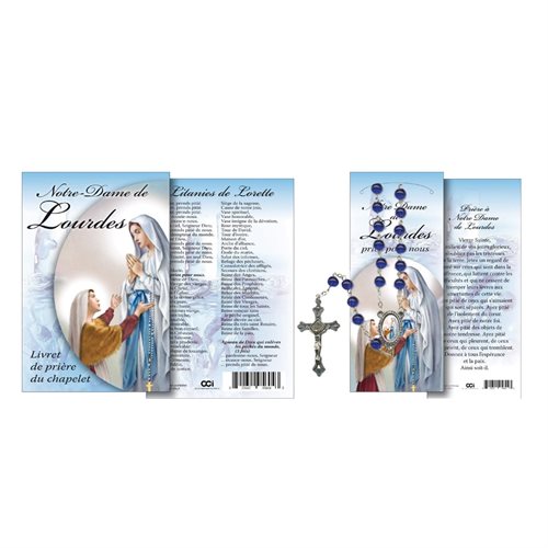 Livret rosaire, «Lourdes», 16 p. + Chapelet incl., Français