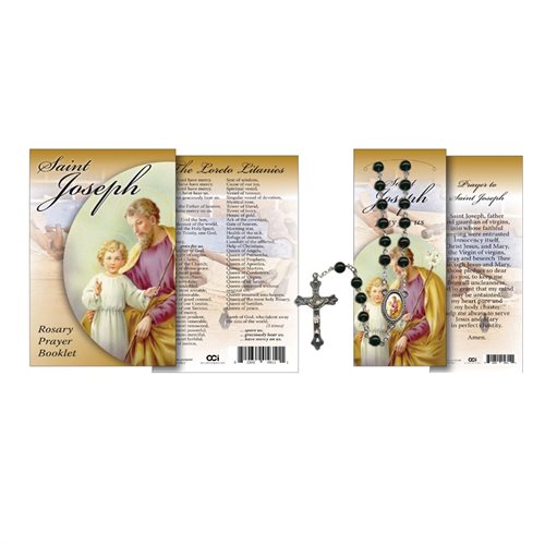 Livret rosaire, «St. Joseph», 16 p. + Chapelet incl. Anglais