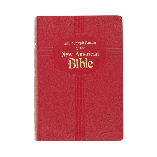 New American Bible, cuir rouge, 14 x 20 cm, Anglais