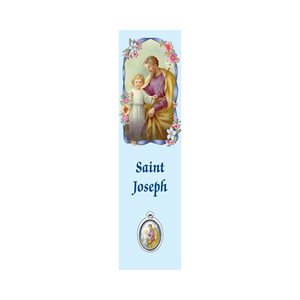 Signet plastifié « Saint Joseph », 17 x 5 cm, Français