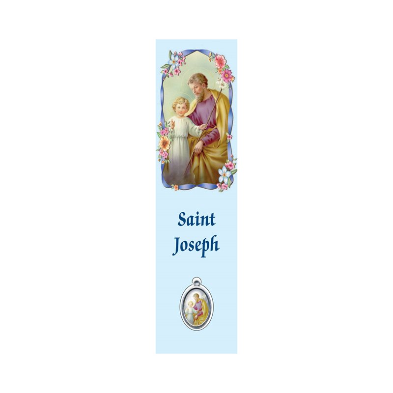 Signet plastifié « St. Joseph », 17 x 5 cm, Anglais
