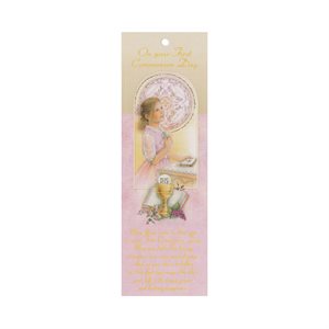 Signet 1ère Communion / prière, pour fille, 18 cm, Anglais