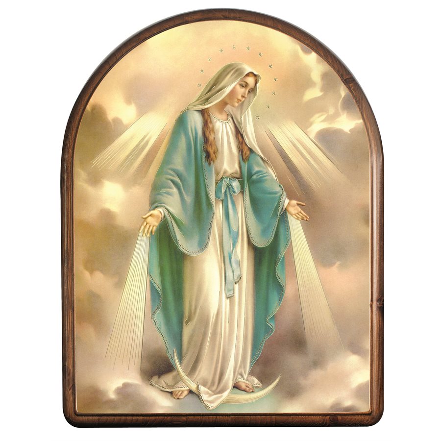 Immaculate Wooden Plaque, 9"