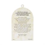 St Brother André Wooden Plaque, 2¾" x 4", English