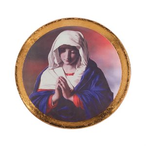 Assiette Ste-Vierge, porcelaine, 19,7 cm