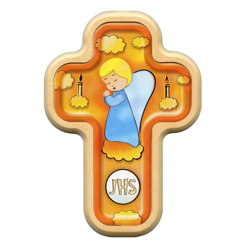 Croix 1ère Communion garçon en bois 4'' x 6'' (10 x 15 cm) Croix 1ère Communion garçon en bois 4'' x 6'' (10 x 15 cm)