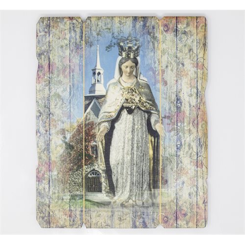 Plaque icône Notre-Dame du Cap, 8mm épais.,19 x 24 cm