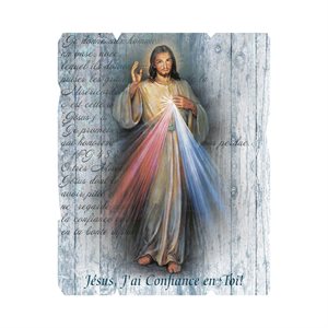 Plaque Christ misésicordieux, ép. 8 mm, 19 x 24 cm