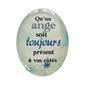 'Ange'' Oval-Shaped Glass Magnet, 2.5 x 1.85", French