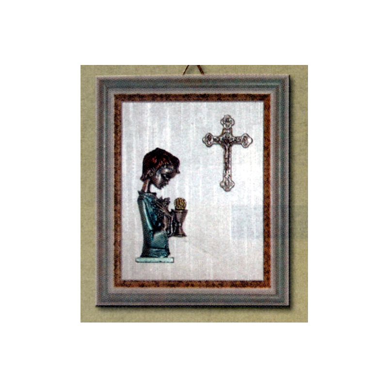 Aimant en verre, «Prayer», f. ovale, 6,4 x 4,7 cm, Anglais