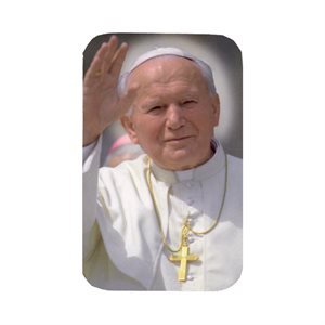 Macaron magnétique « Jean-Paul II », 2,5 x 5 cm
