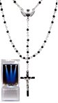 Boxed Rosary, 4 mm Black Pearl Beads, 16½"