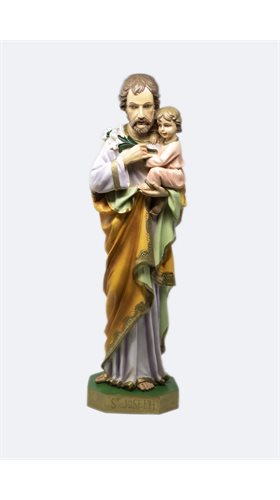 Statue de Saint Joseph avec Enfant 61 cm en résine