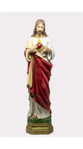 Statue du Sacré Coeur de Jésus 61 cm en résine
