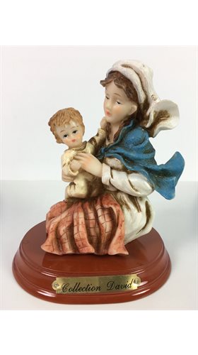 Statue Mère & enfant, Coll. David, résine, 15,2cm