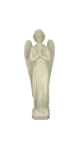 Statue Ange debout, vinyle, fini granite, 61 cm